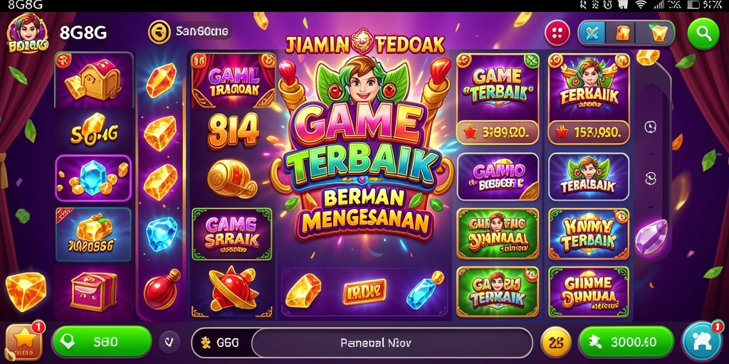 Tampilan gameplay menarik di 8G8G dengan mesin slot yang mengesankan.