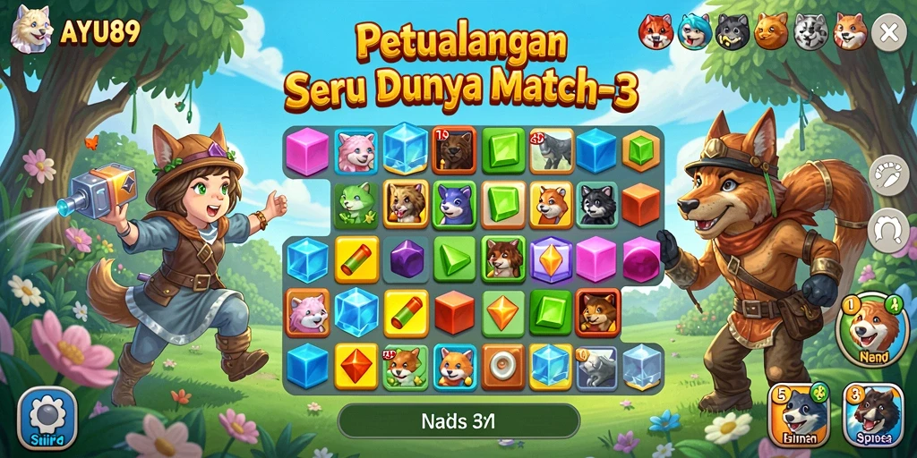 Tampilan menarik dari gameplay AYU89 yang penuh warna.