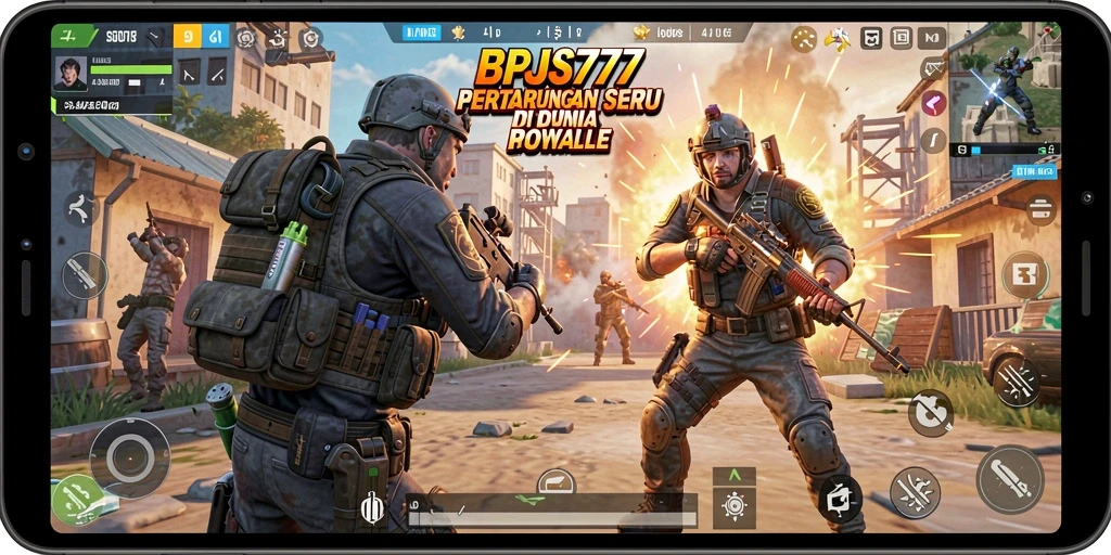 Tampilan gameplay seru dari BPJS777 di arena Battle Royale.