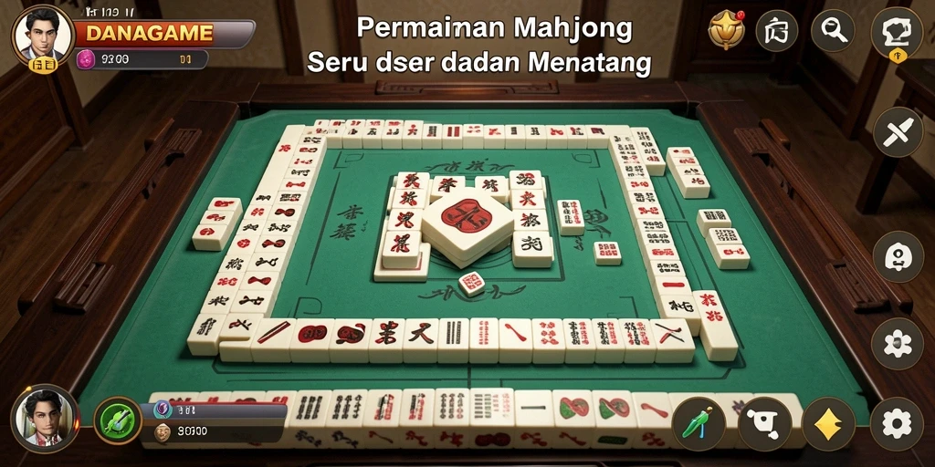 Tampilan gameplay menakjubkan dari permainan Mahjong.