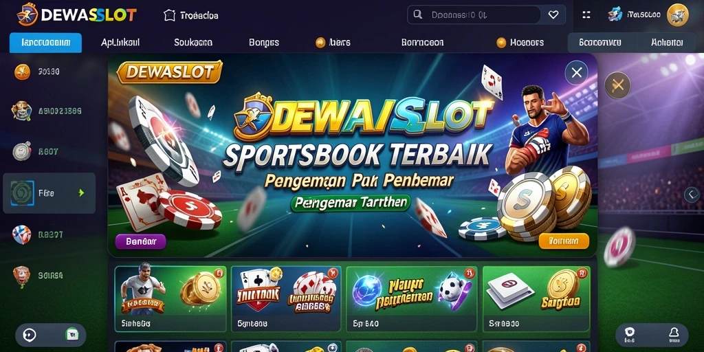 Tampilan gameplay dengan antarmuka Sportsbook yang menarik.