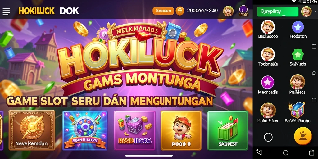 Tampilan gameplay HOKILUCK yang menarik dan penuh warna.