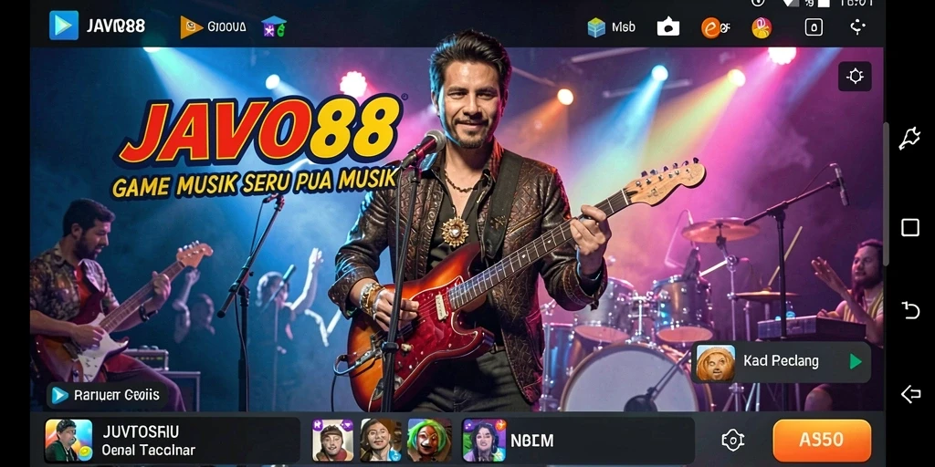 Tampilan gameplay JAVO88 yang menarik dan interaktif pada genre musik.