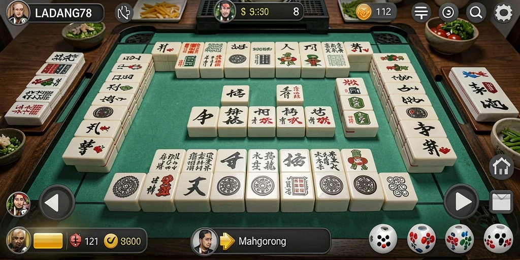 Tampilan gameplay <strong>LADANG78</strong> yang menarik dan menantang dalam Mahjong.