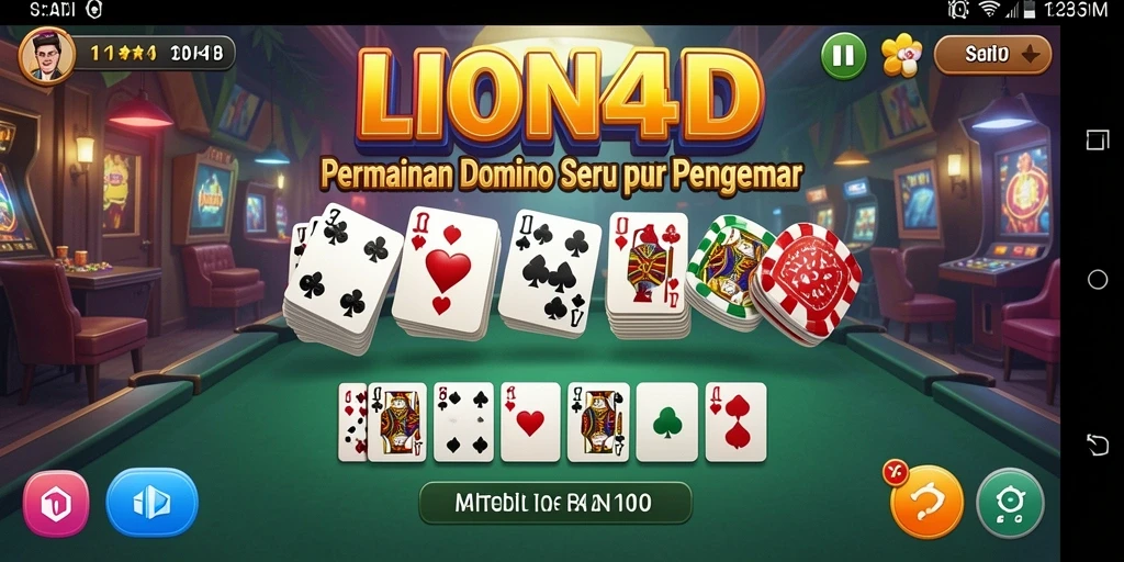Tampilan gameplay LION4D yang menarik dalam permainan Domino.
