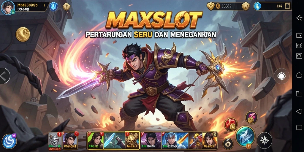 Tangkapan layar menampilkan aksi pertarungan intens dalam MAXSLOT.