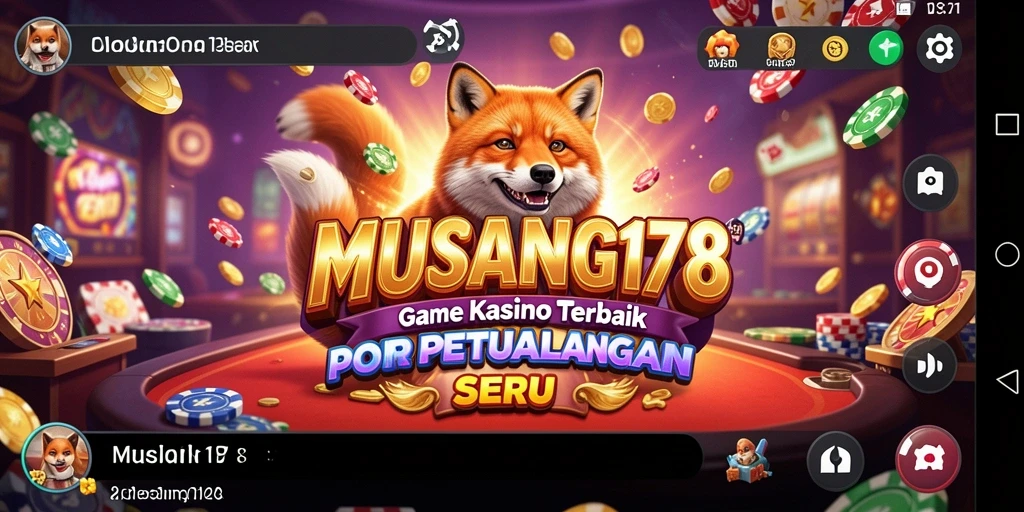 Screenshot utama MUSANG178 menunjukkan gameplay Kasino yang mendebarkan dan interaktif.