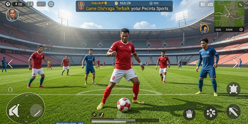 Screenshot utama PAKARJP menunjukkan aksi olahraga seru.