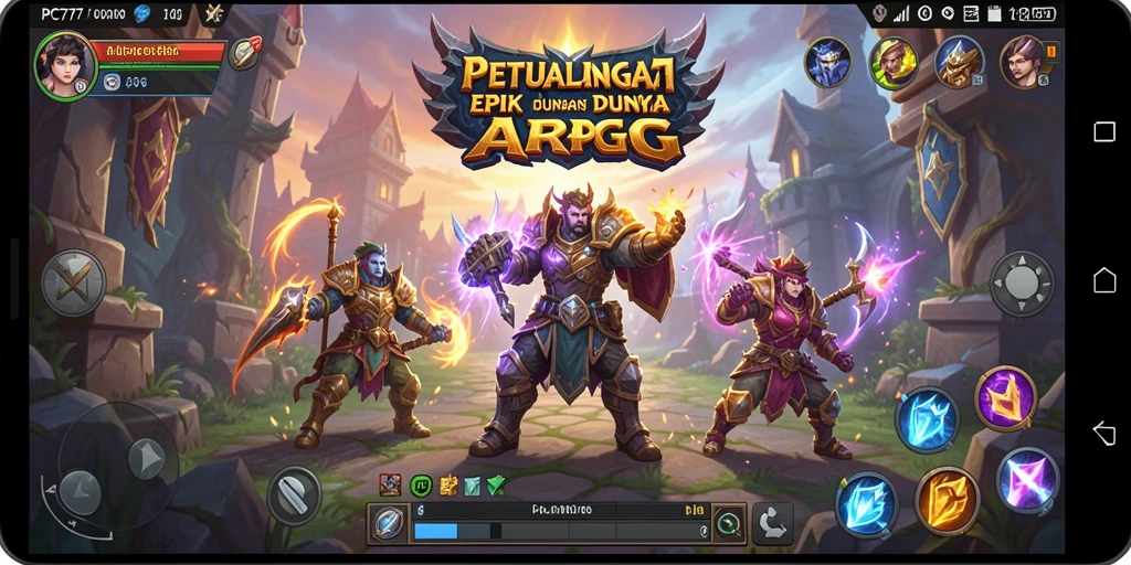 Tampilan klasik ARPG dengan pertarungan yang intens.