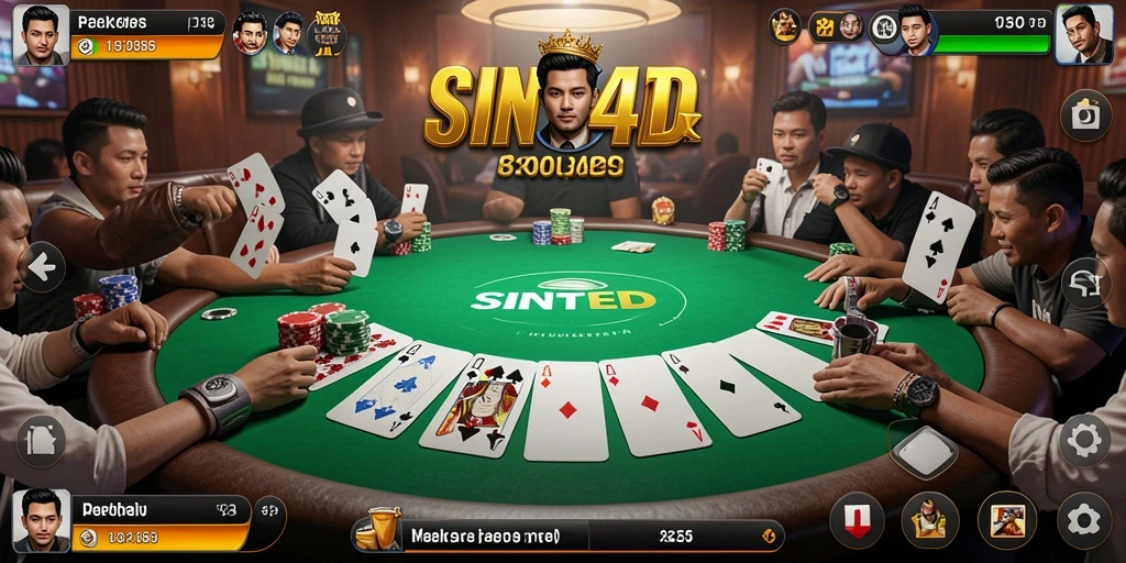 Tampilan menarik gameplay Poker di SINTE4D.
