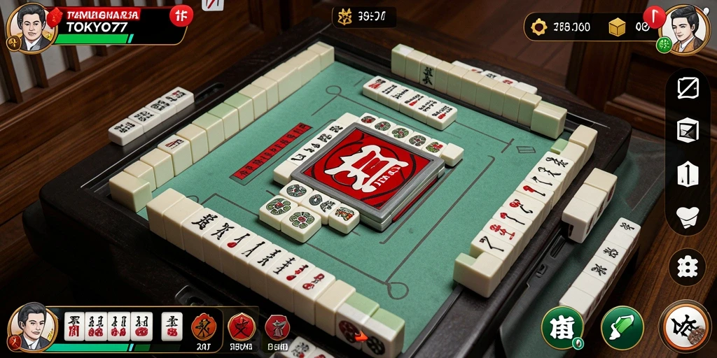 Tampilan gameplay seru di TOKYO77 dengan elemen Mahjong yang dinamis.