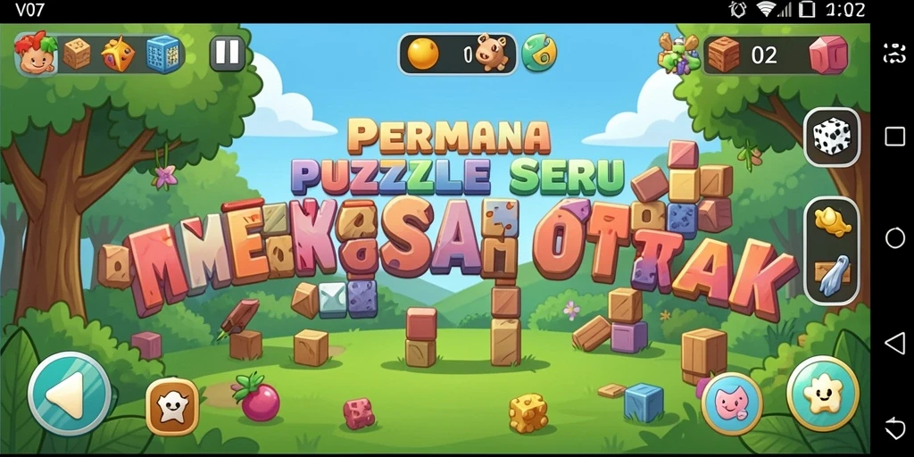Screenshot V07 menampilkan gameplay Puzzle yang menantang dan menarik.
