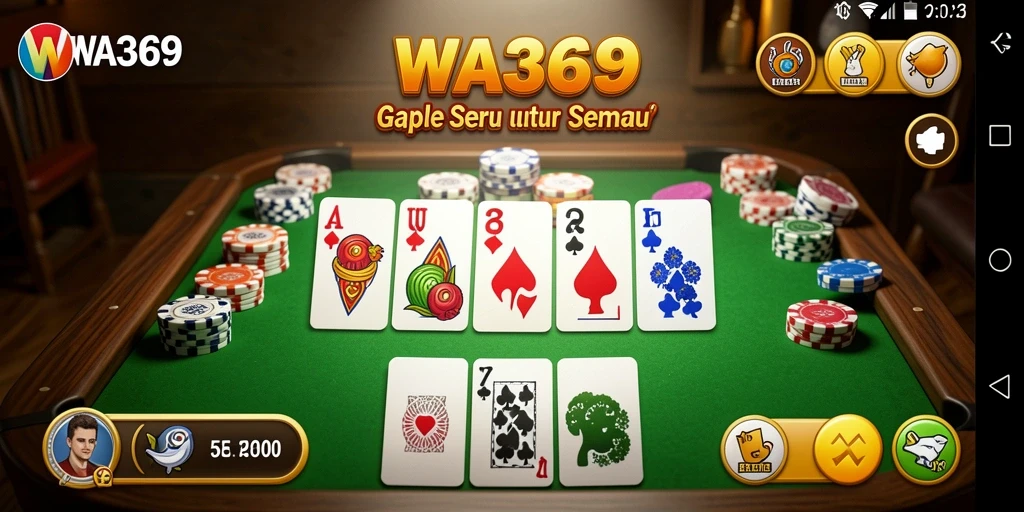 Tampilan screenshot gameplay Gaple yang seru dan menarik.