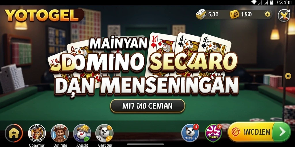 Tampilan seru gameplay YOTOGEL saat bermain Domino online.