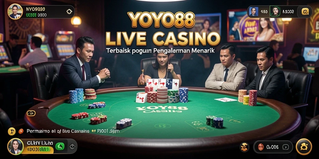 Tampilan menarik dari gameplay Live Casino di YOYO88.